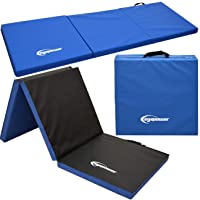 EYEPOWER Colchoneta de Entrenamiento Gimnasia XL 180x60x5cm Plegable Azul